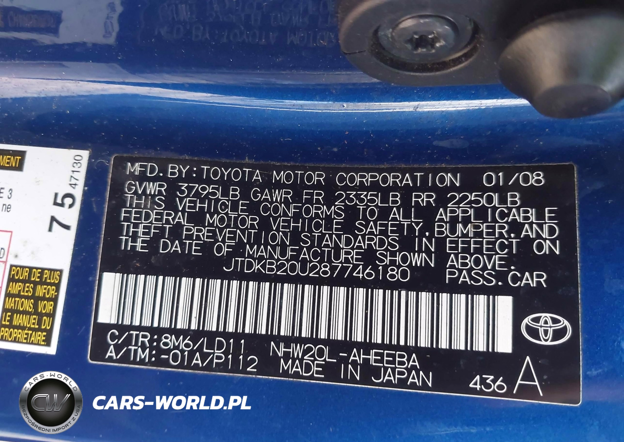 2008 Toyota Prius VIN:JTDKB20U287746180 - 9