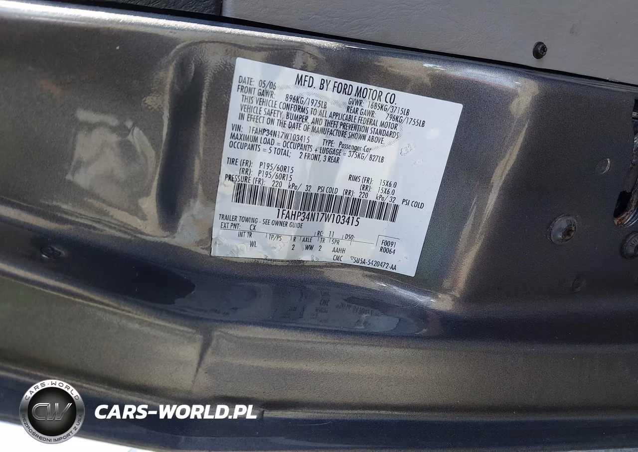 2007 Ford Focus S-Se-Ses VIN:1FAHP34N17W103415 - 9