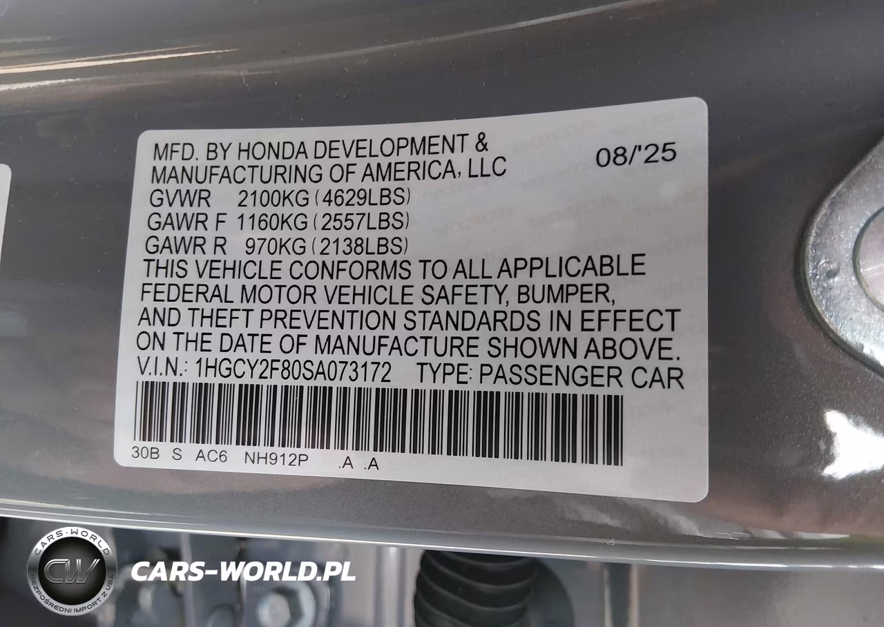 2025 Honda Accord Hybrid Touring VIN:1HGCY2F80SA073172 - 9