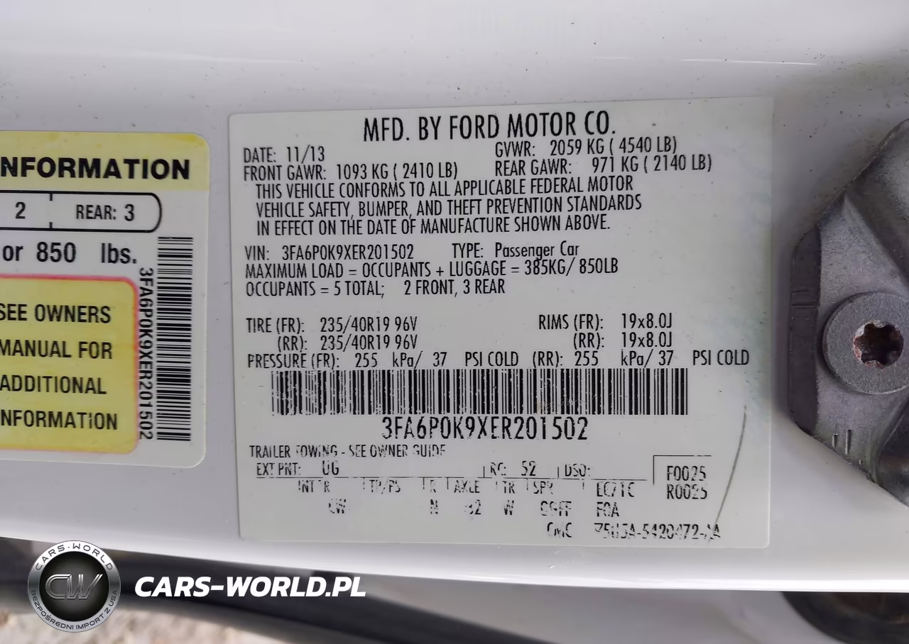 2014 Ford Fusion Titanium VIN:3FA6P0K9XER201502 - 9