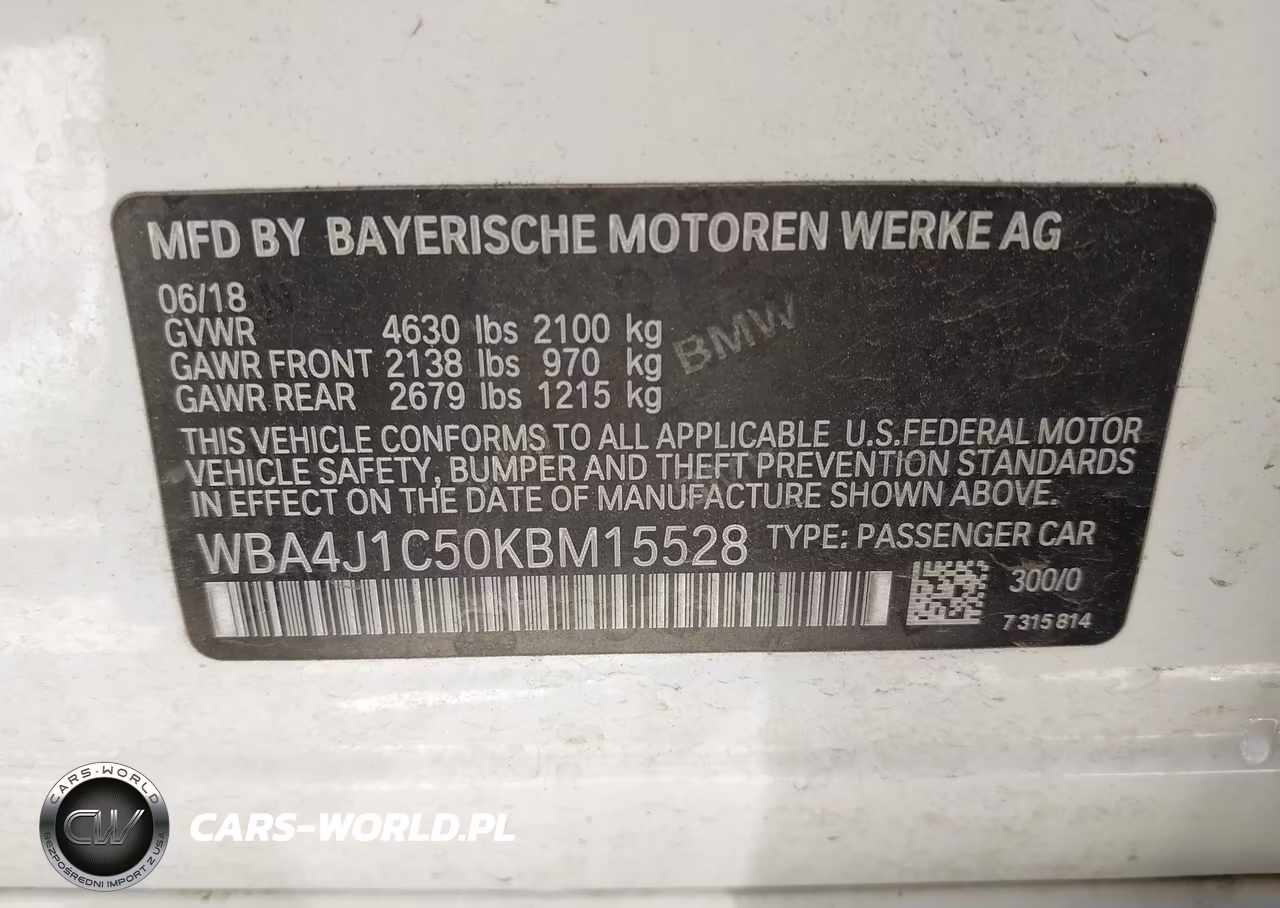 2019 BMW 430I Gran Coupe VIN:WBA4J1C50KBM15528 - 9