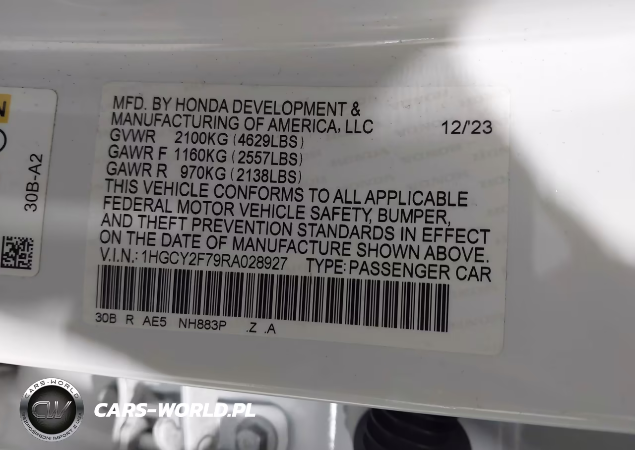 2024 Honda Accord Hybrid Sport-L VIN:1HGCY2F79RA028927 - 9