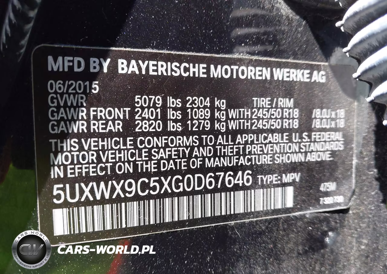 2016 BMW X3 xDrive28I VIN:5UXWX9C5XG0D67646 - 9