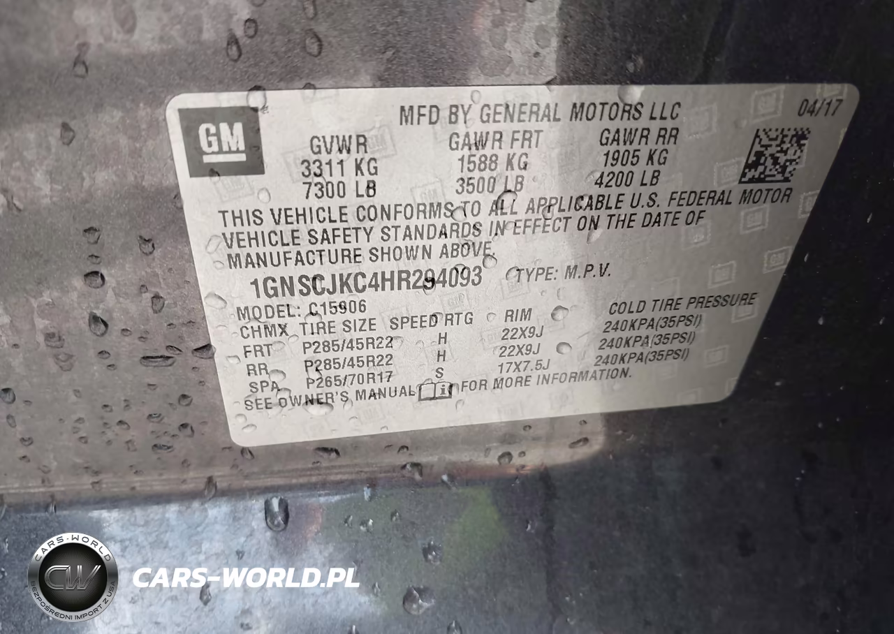 2017 Chevrolet Suburban Premier VIN:1GNSCJKC4HR294093 - 9