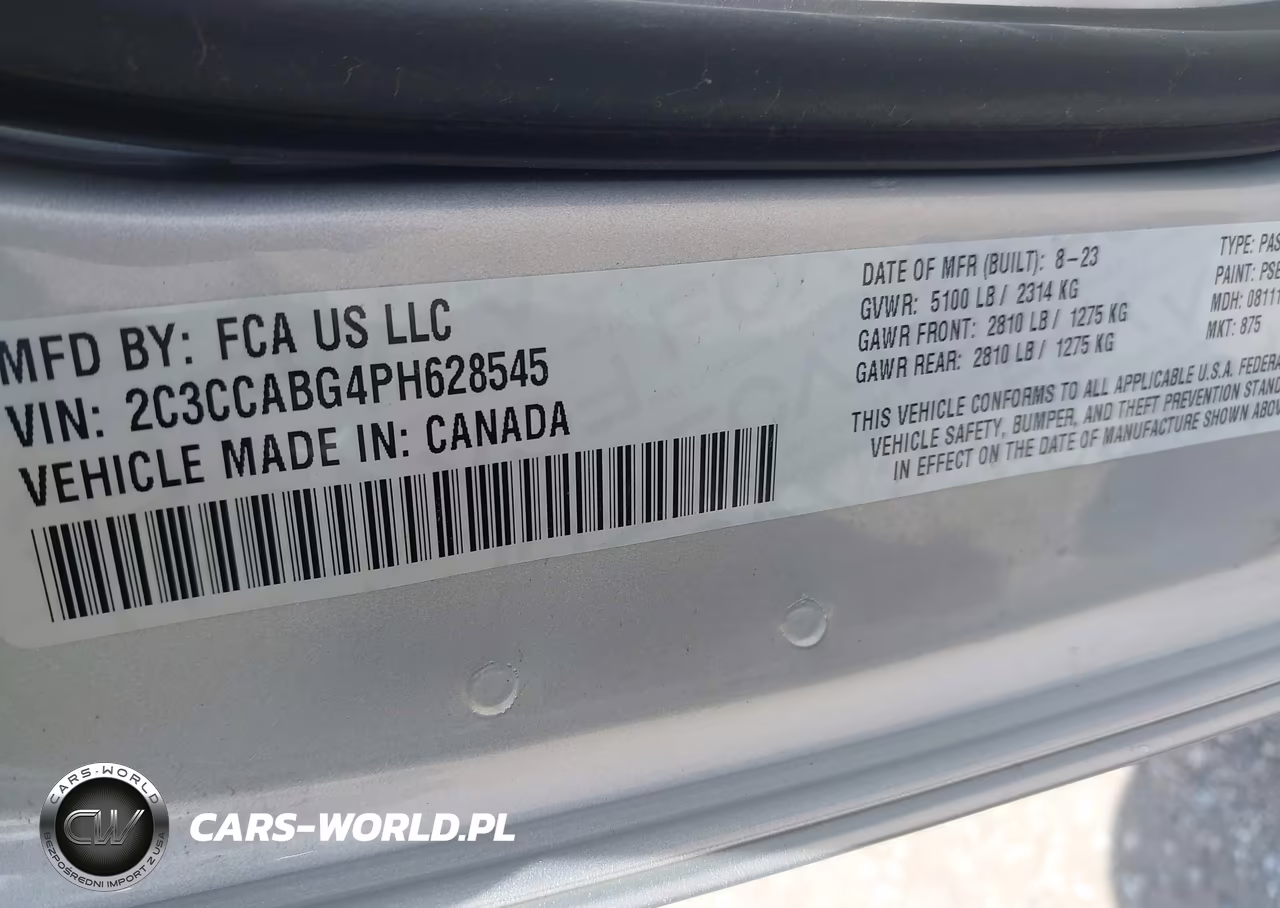 2023 Chrysler 300 300S VIN:2C3CCABG4PH628545 - 9