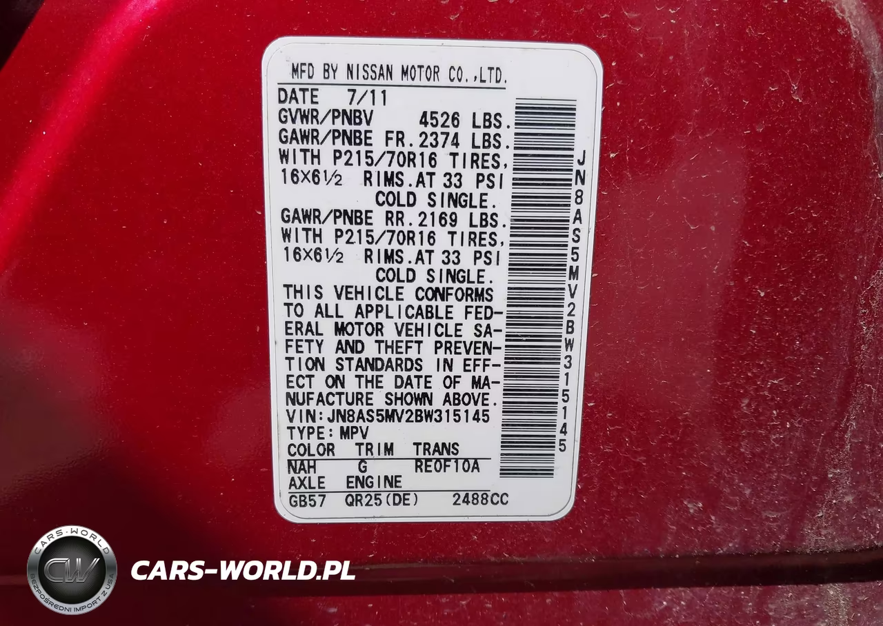 2011 Nissan Rogue S VIN:JN8AS5MV2BW315145 - 9