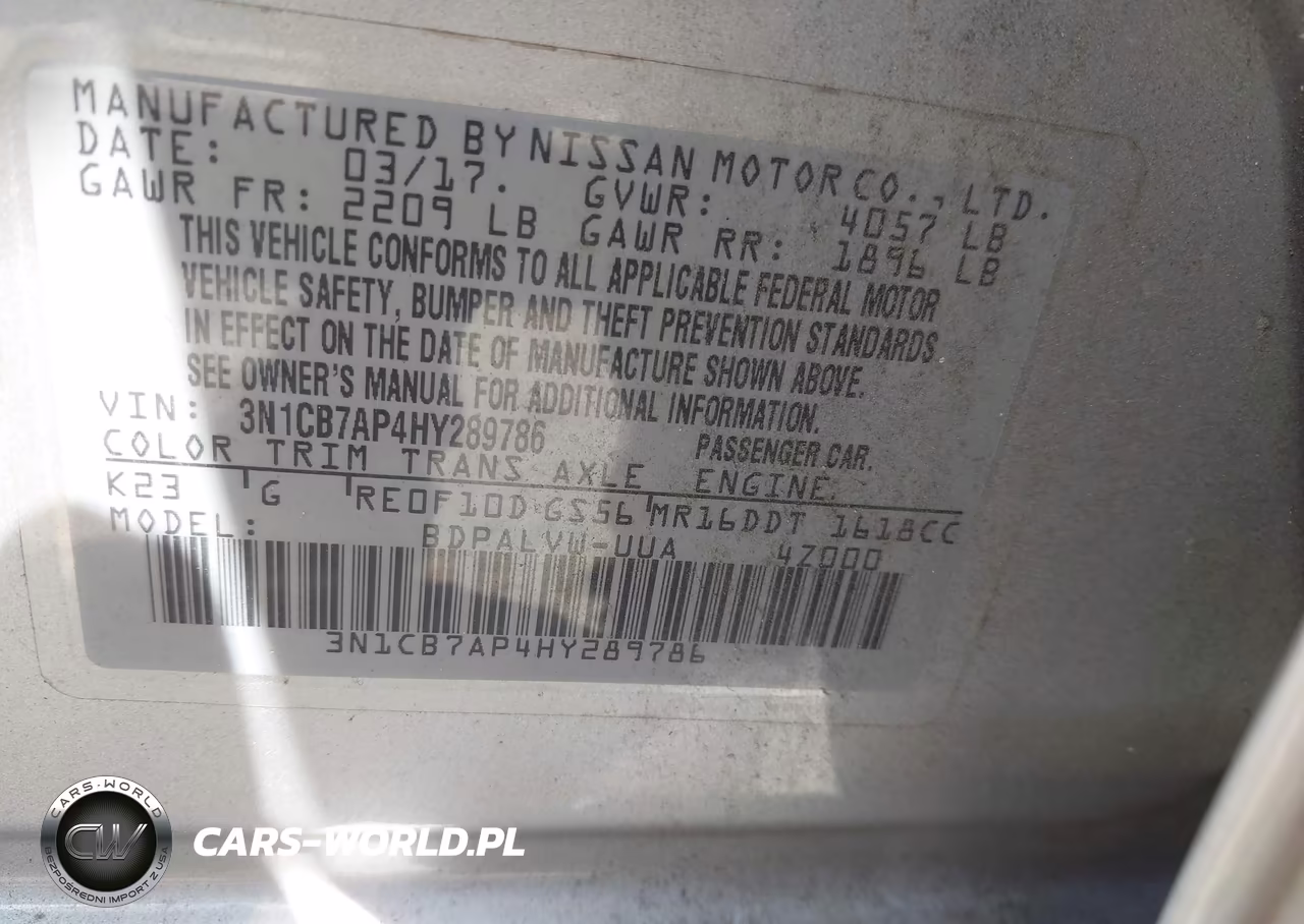 2017 Nissan Sentra Nismo VIN:3N1CB7AP4HY289786 - 9