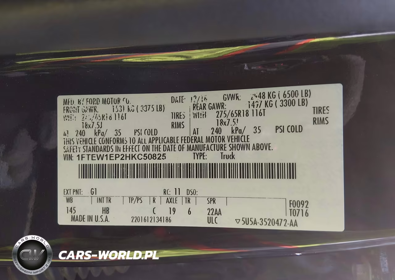 2017 Ford F-150 Lariat VIN:1FTEW1EP2HKC50825 - 9