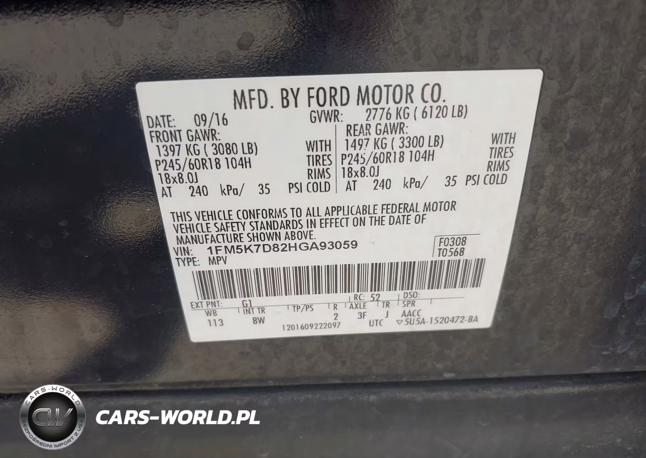2017 Ford Explorer Xlt VIN:1FM5K7D82HGA93059 - 9