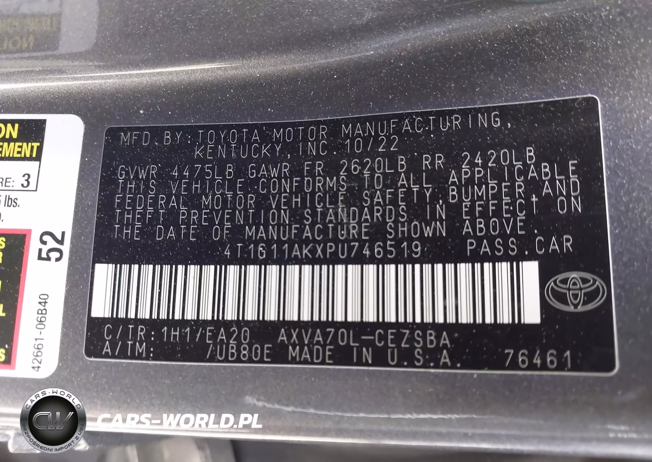 2023 Toyota Camry Se VIN:4T1G11AKXPU746519 - 9