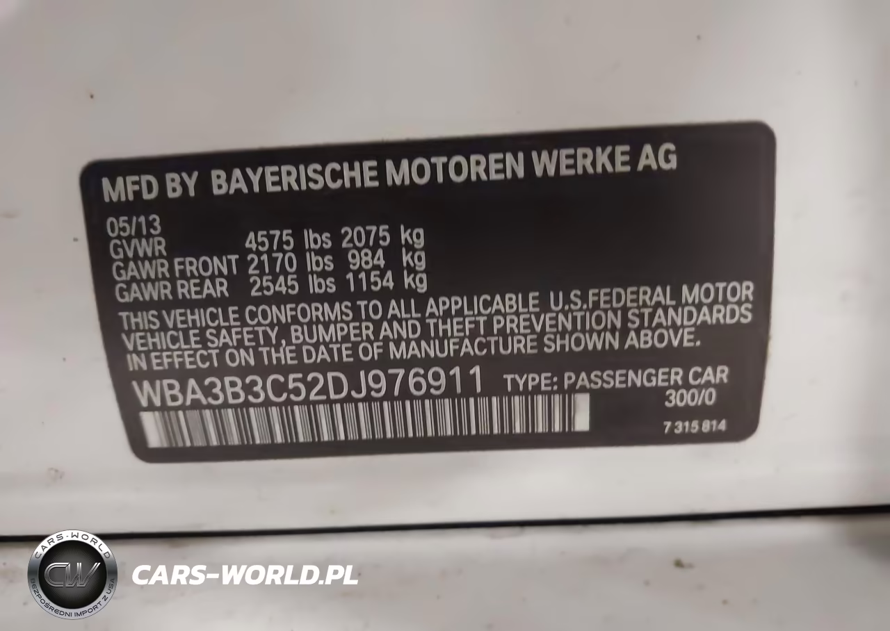 2013 BMW 328I xDrive VIN:WBA3B3C52DJ976911 - 9