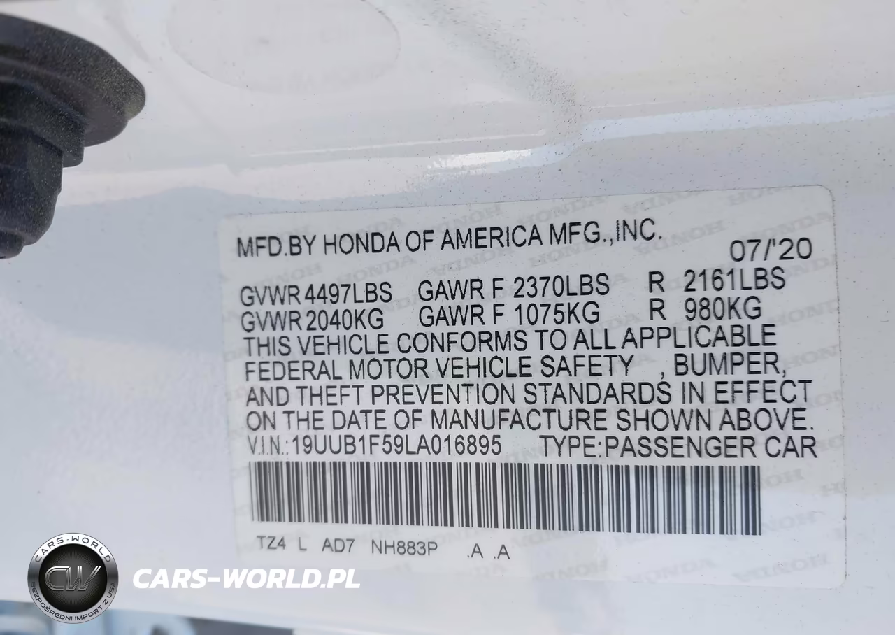 2020 Acura Tlx Tech Package VIN:19UUB1F59LA016895 - 9