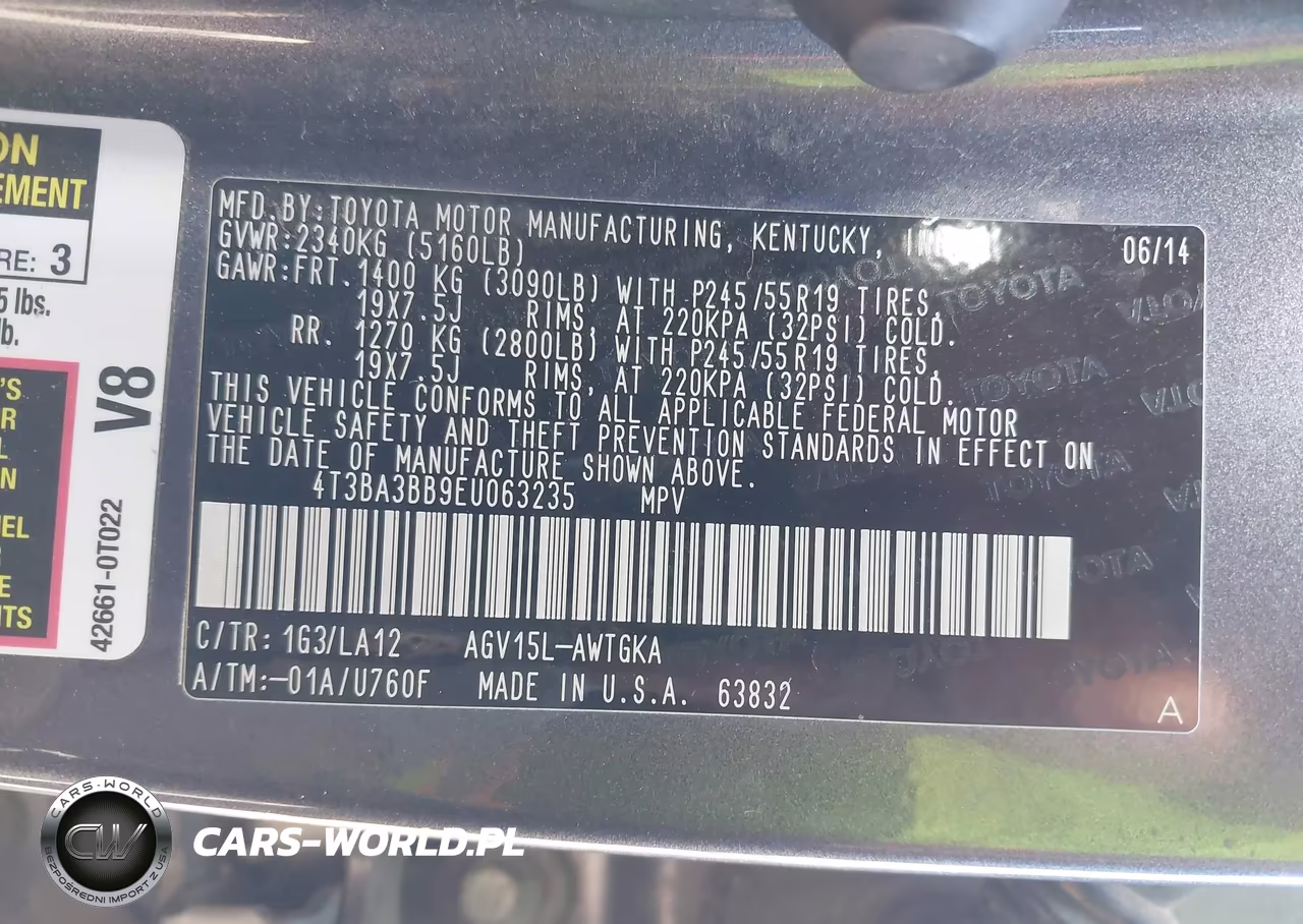 2014 Toyota Venza Xle VIN:4T3BA3BB9EU063235 - 9