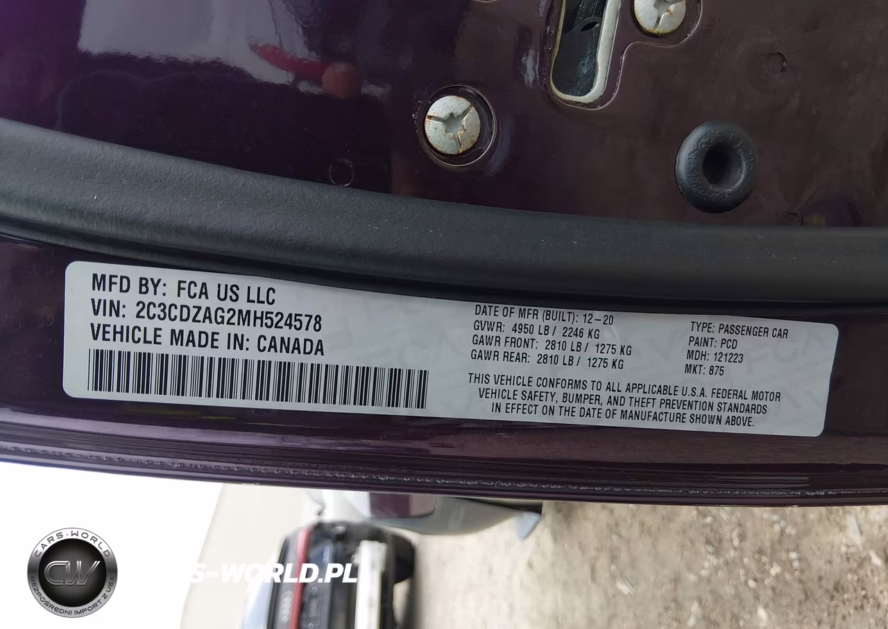 2021 Dodge Challenger Sxt VIN:2C3CDZAG2MH524578 - 9
