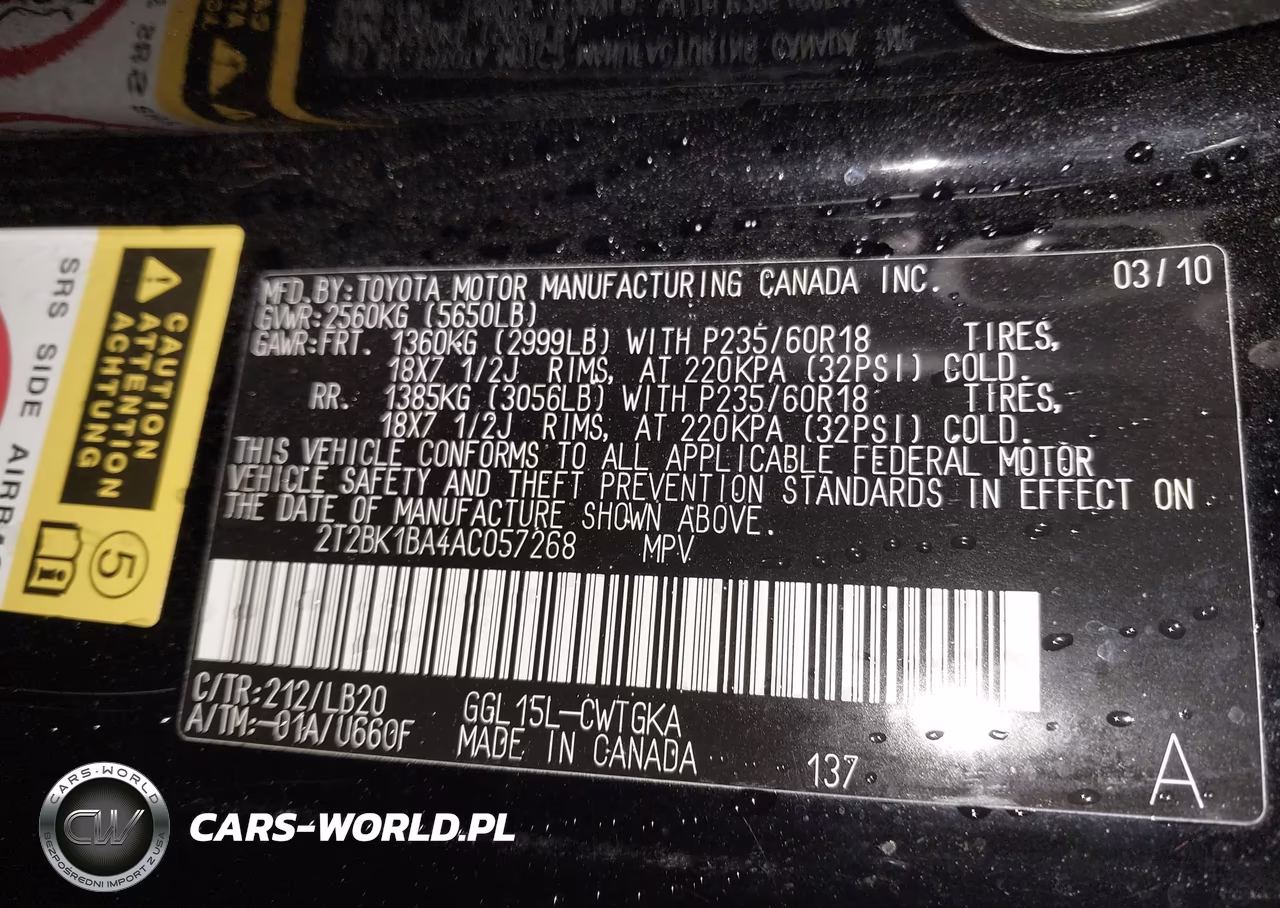 2010 Lexus Rx 350 VIN:2T2BK1BA4AC057268 - 9