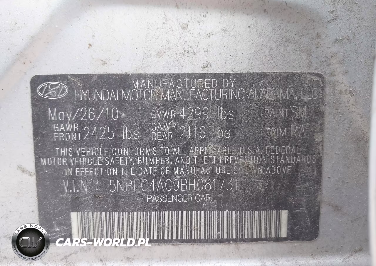 2011 Hyundai Sonata Ltd VIN:5NPEC4AC9BH081731 - 9