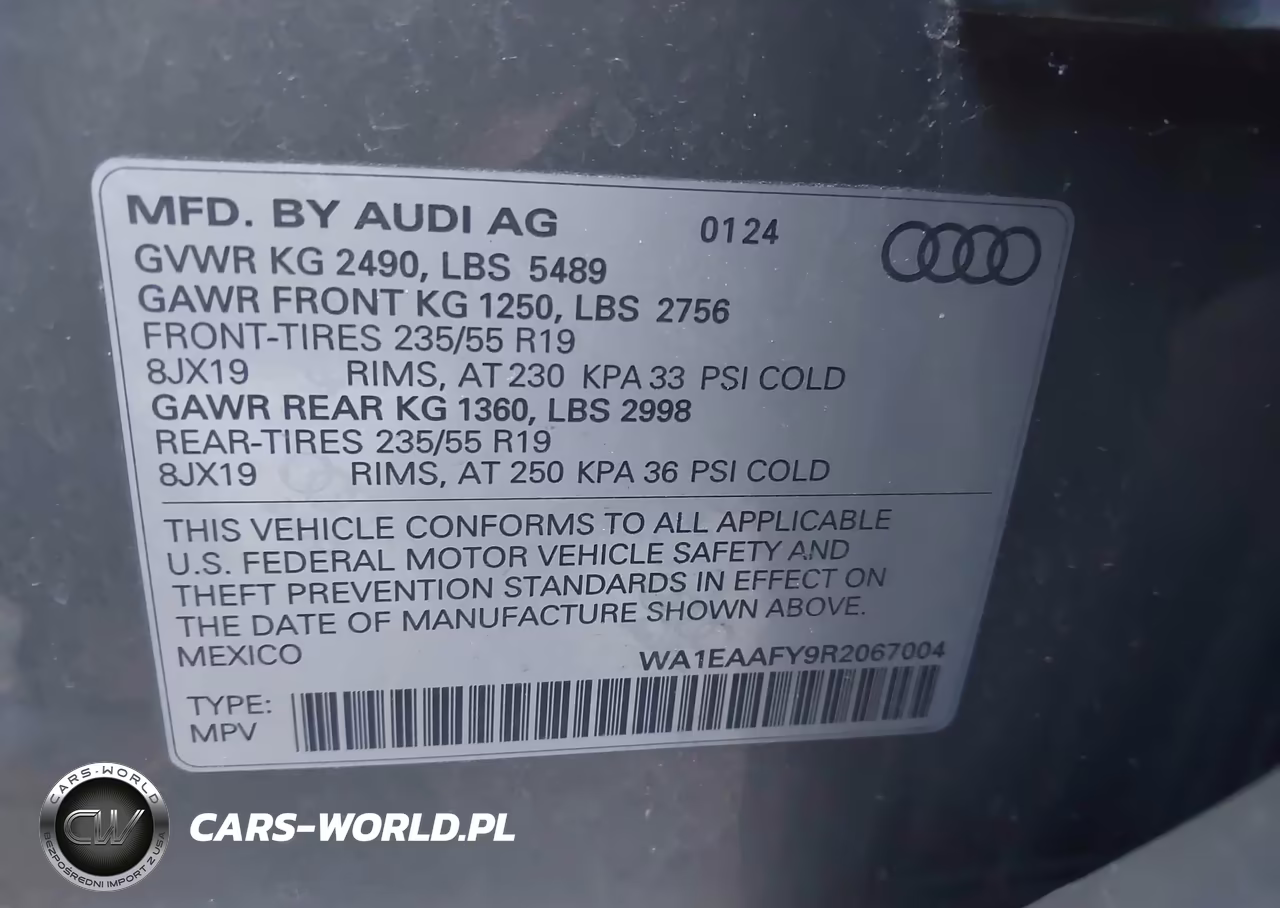 2024 Audi Q5 Premium Plus 45 Tfsi S Line Quattro VIN:WA1EAAFY9R2067004 - 9