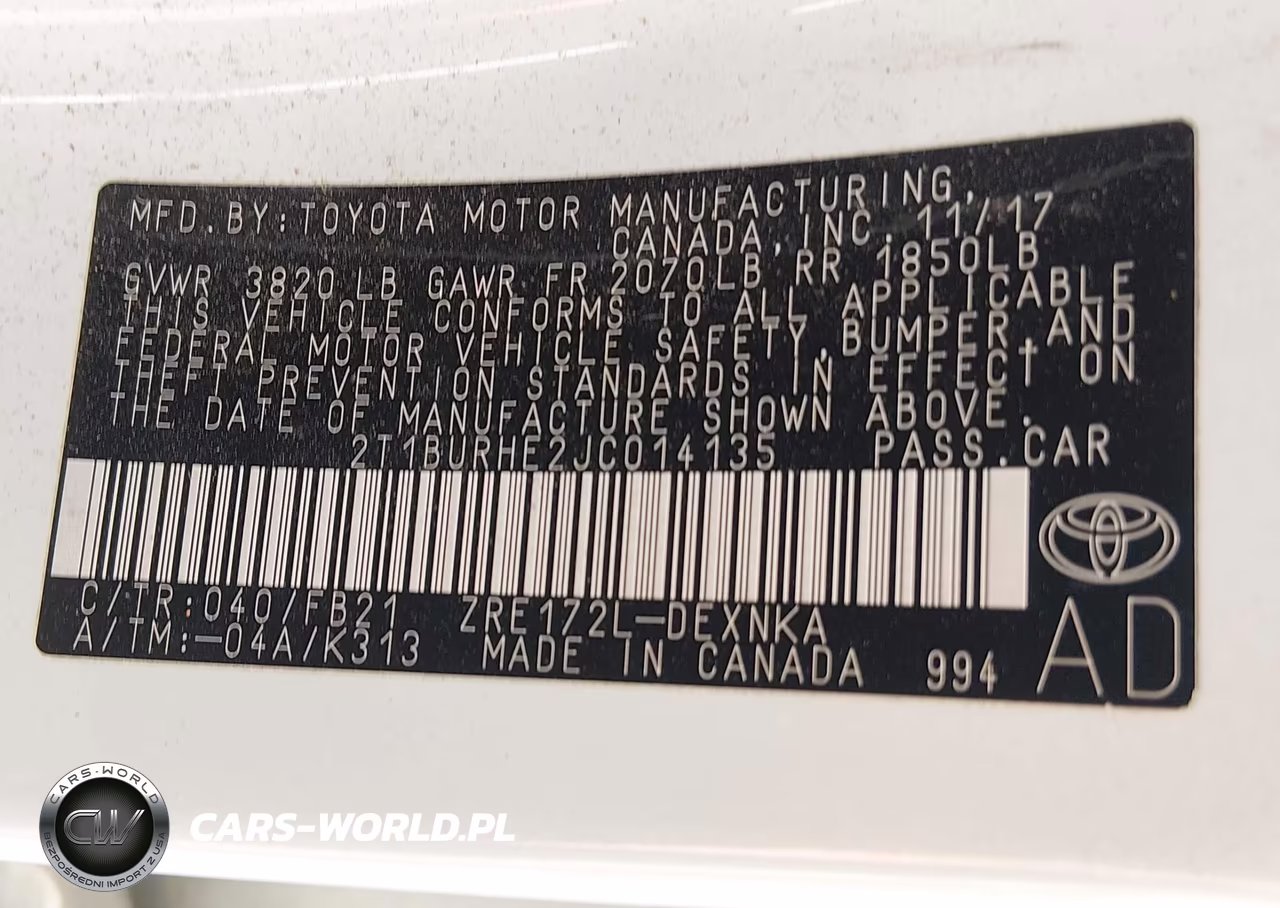 2018 Toyota Corolla Le VIN:2T1BURHE2JC014135 - 9