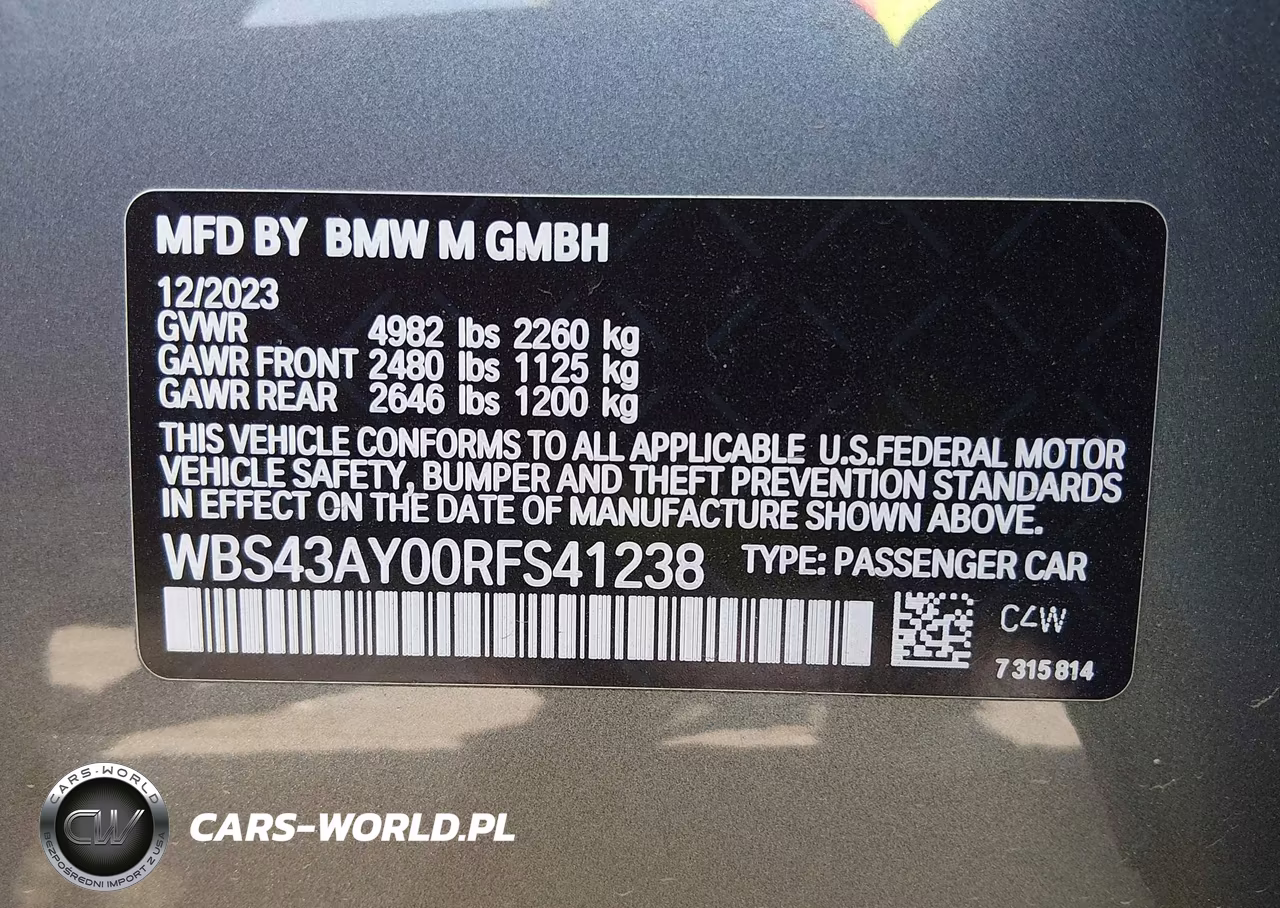 2024 BMW M3 Competition xDrive VIN:WBS43AY00RFS41238 - 9