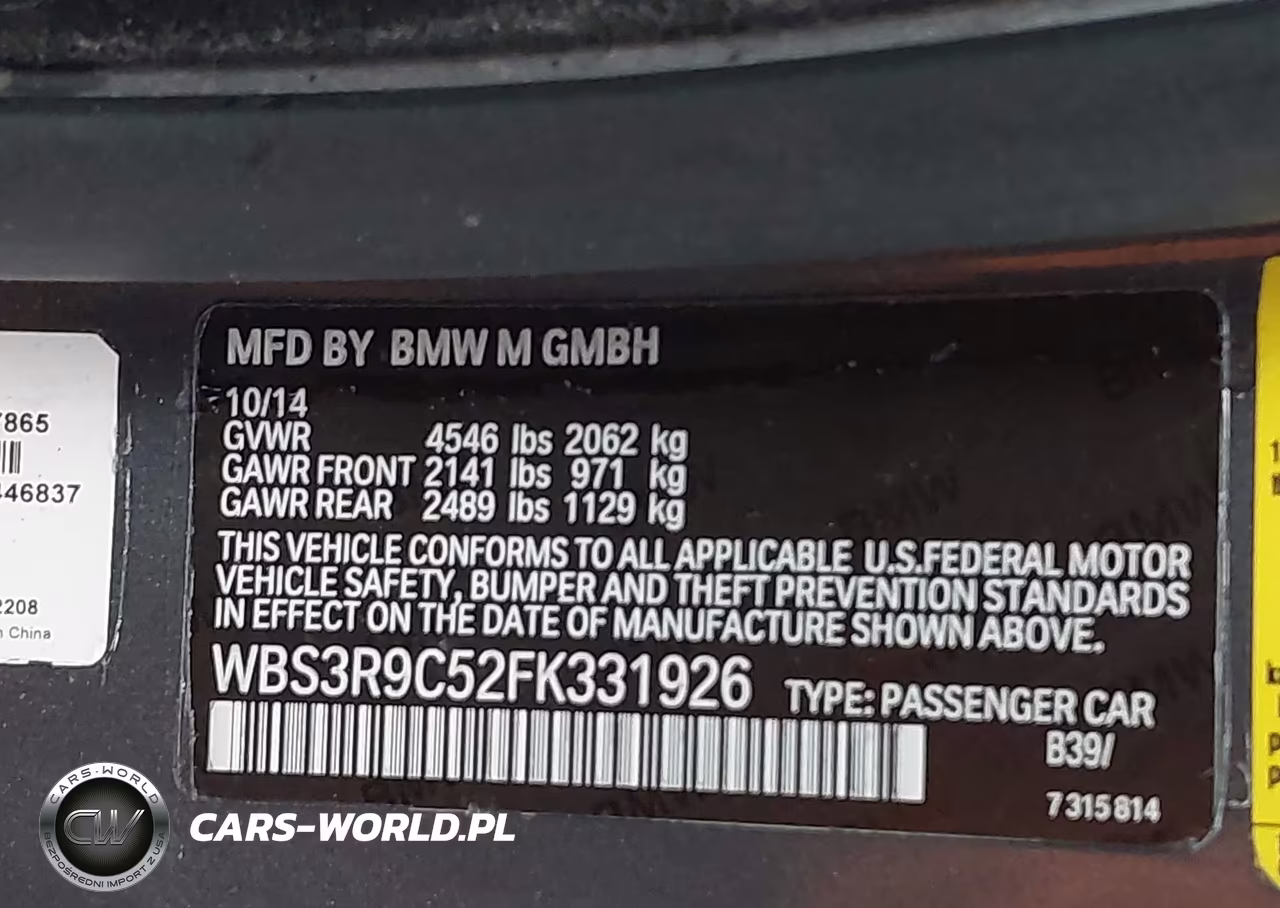 2015 BMW M4 VIN:WBS3R9C52FK331926 - 9