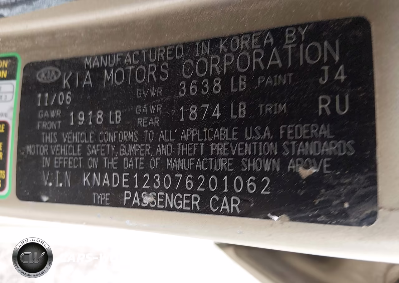 2007 Kia Rio Lx VIN:KNADE123076201062 - 9