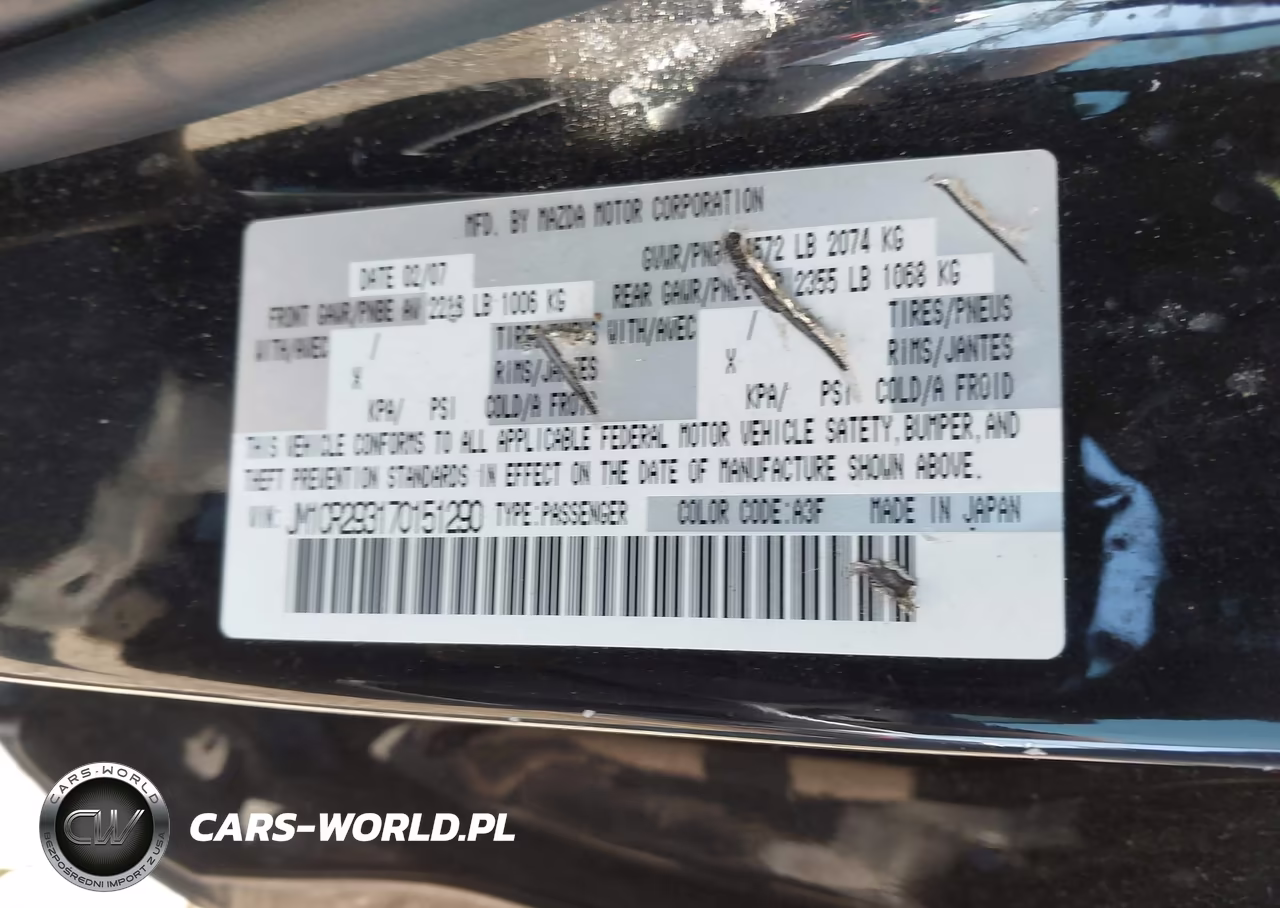 2007 Mazda Mazda5 Grand Touring VIN:JM1CR293170151290 - 9