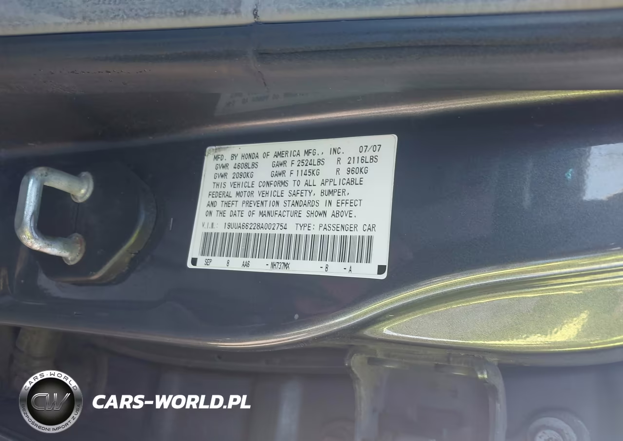 2008 Acura Tl 3.2 VIN:19UUA66228A002754 - 9