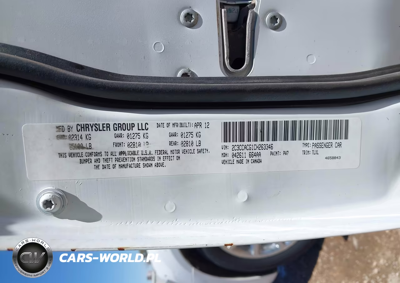 2012 Chrysler 300 Limited VIN:2C3CCACG1CH263346 - 9