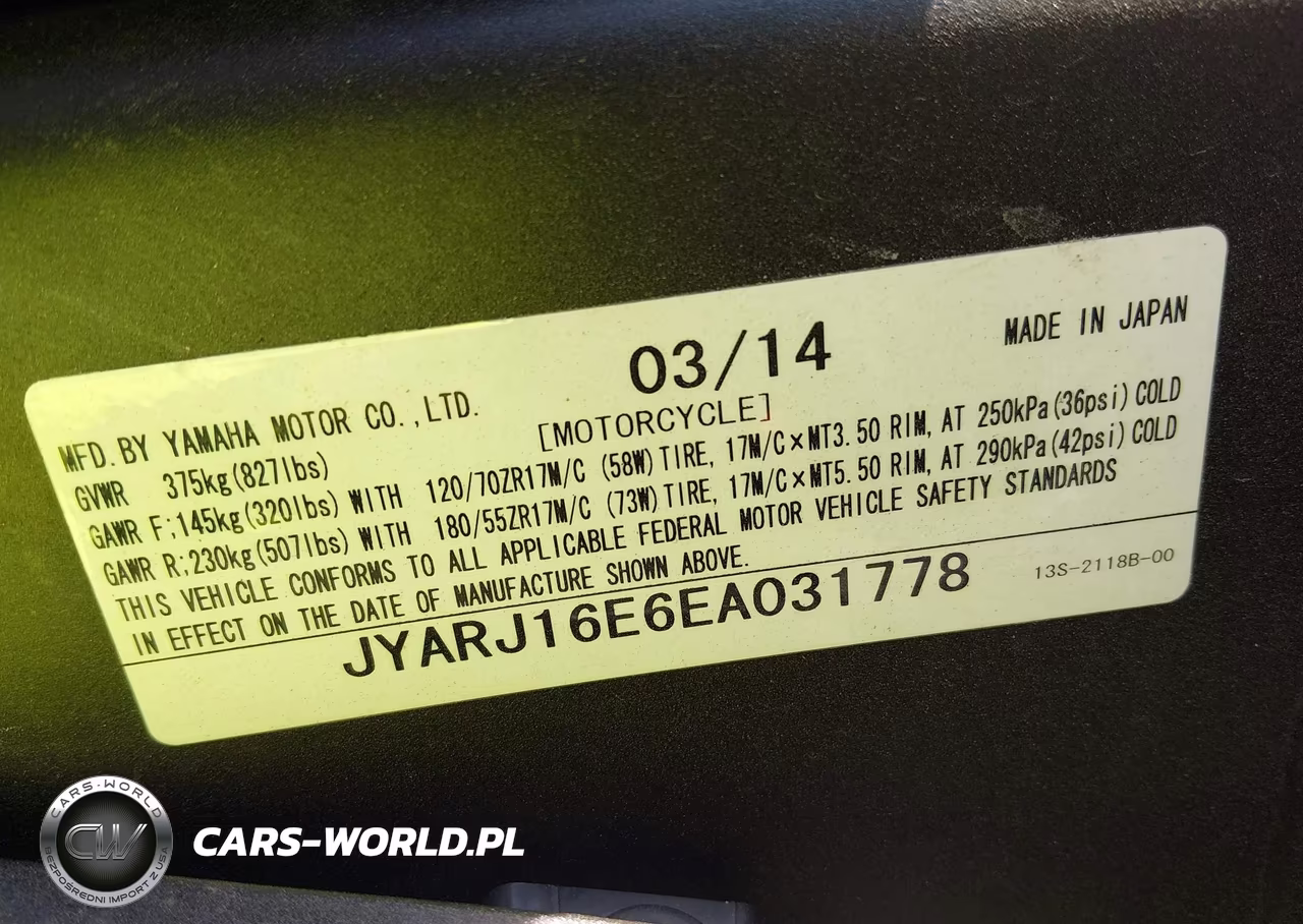 2014 Yamaha Yzfr6 VIN:JYARJ16E6EA031778 - 10