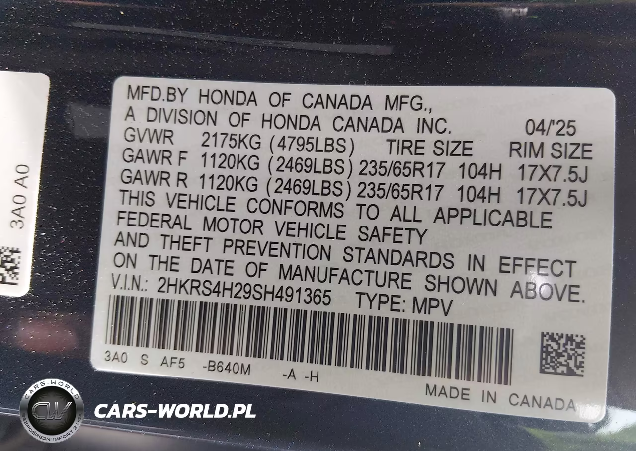 2025 Honda Cr-V Lx Awd VIN:2HKRS4H29SH491365 - 9