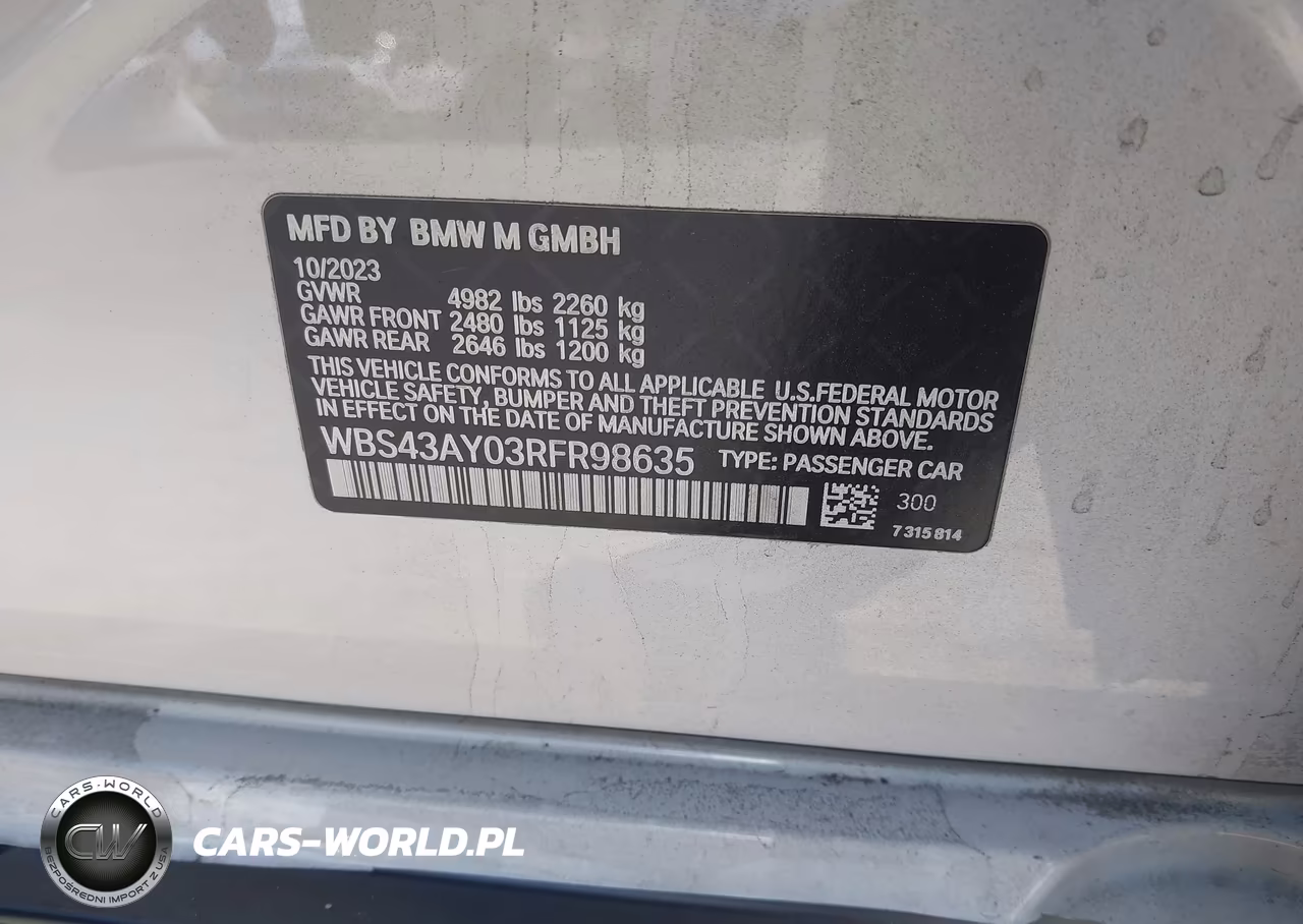 2024 BMW M3 Competition xDrive VIN:WBS43AY03RFR98635 - 9