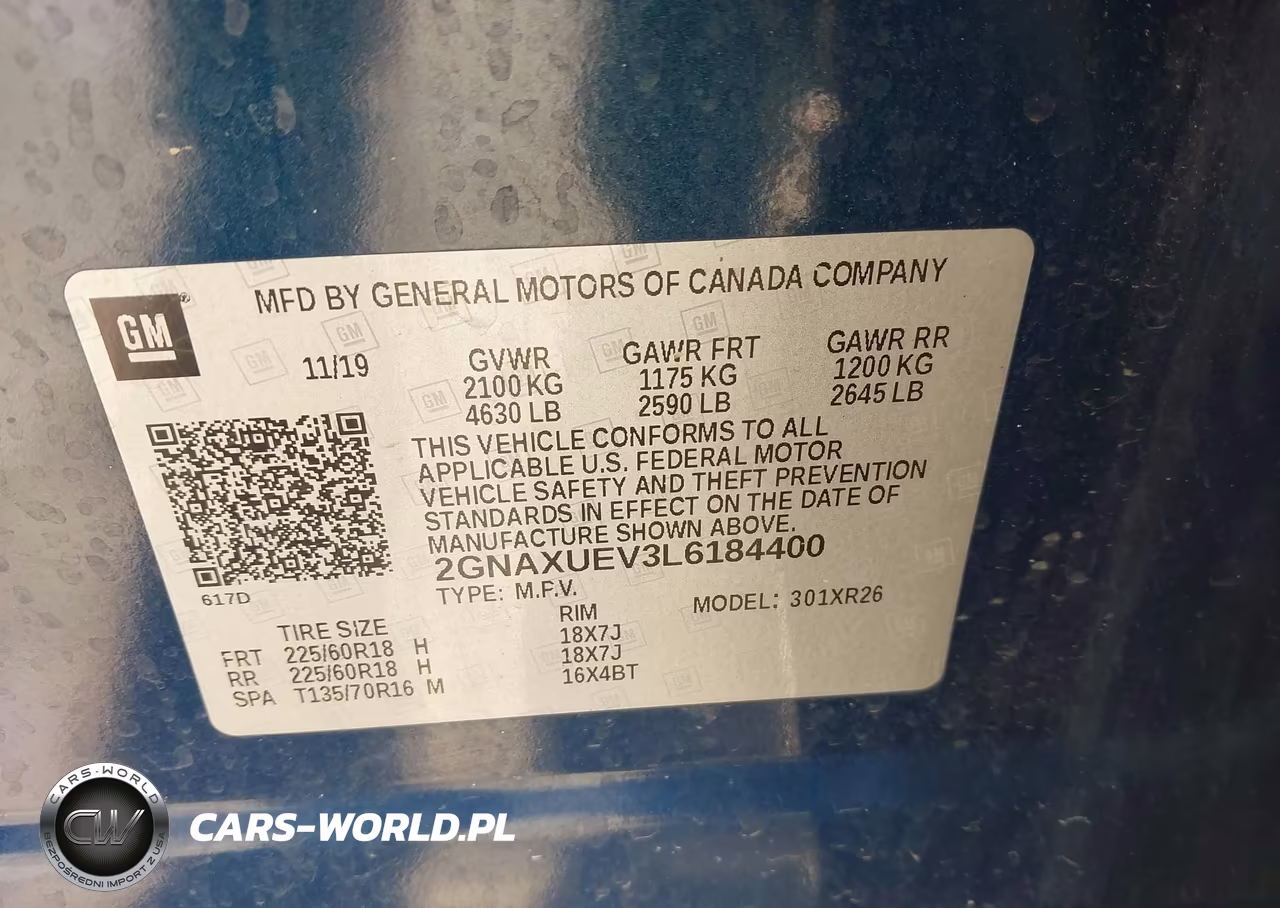 2020 Chevrolet Equinox Awd Lt 1.5L Turbo VIN:2GNAXUEV3L6184400 - 9
