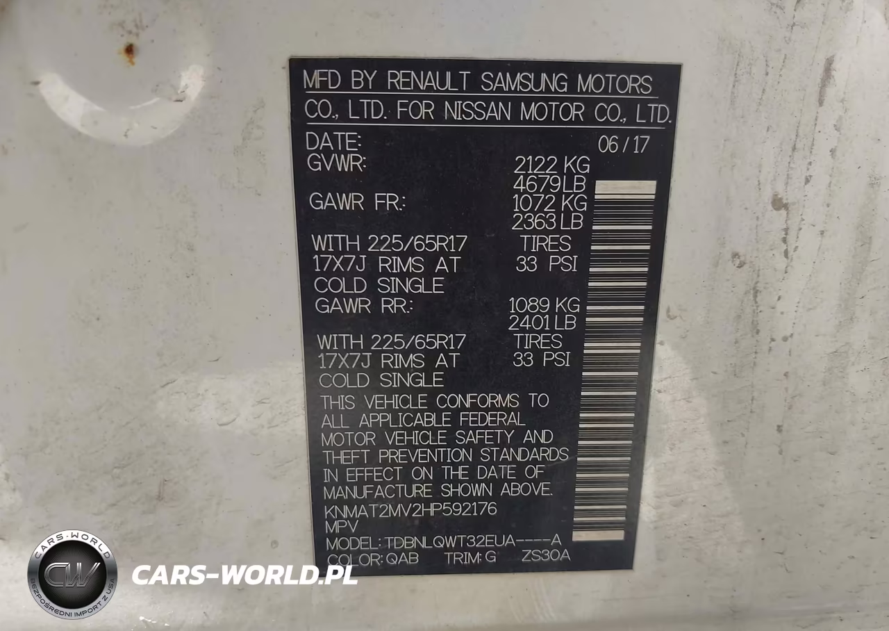 2017 Nissan Rogue Sv VIN:KNMAT2MV2HP592176 - 9