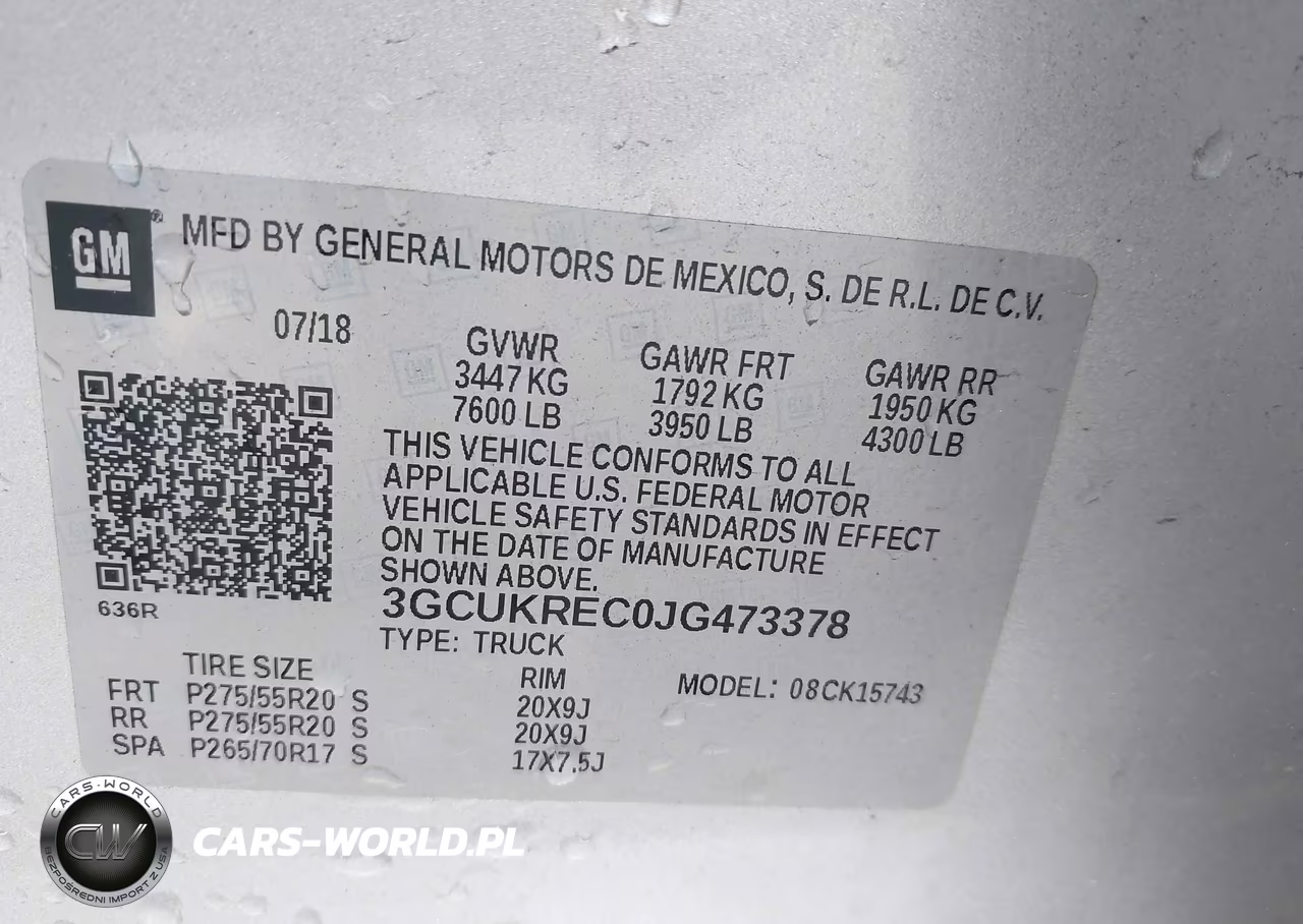 2018 Chevrolet Silverado 1500 1Lt VIN:3GCUKREC0JG473378 - 9