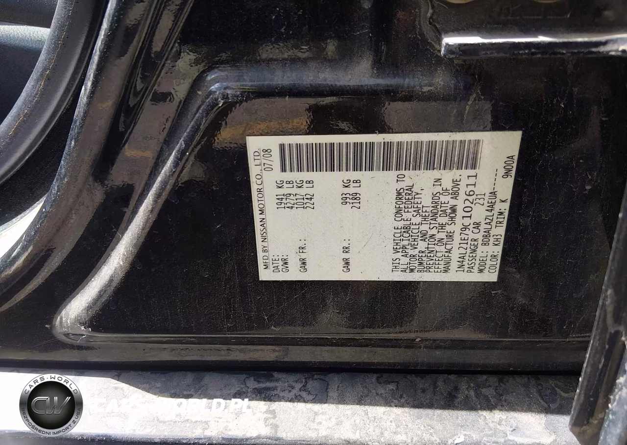 2009 Nissan Altima 2.5 VIN:1N4AL21E79C102611 - 9