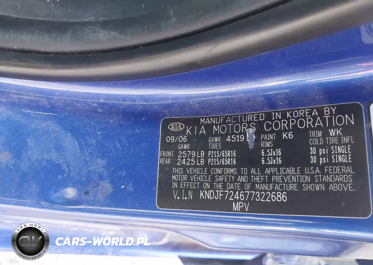 2007 Kia Sportage Lx VIN:KNDJF724677322686 - 9