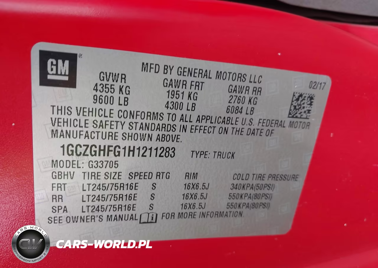2017 Chevrolet Express 3500 Work Van VIN:1GCZGHFG1H1211283 - 9
