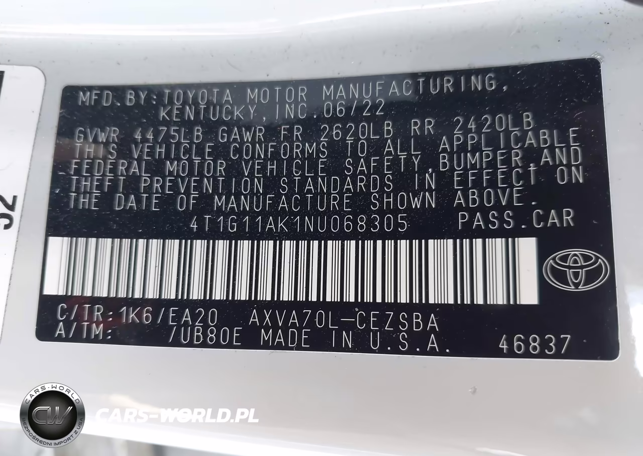2022 Toyota Camry Se VIN:4T1G11AK1NU068305 - 9