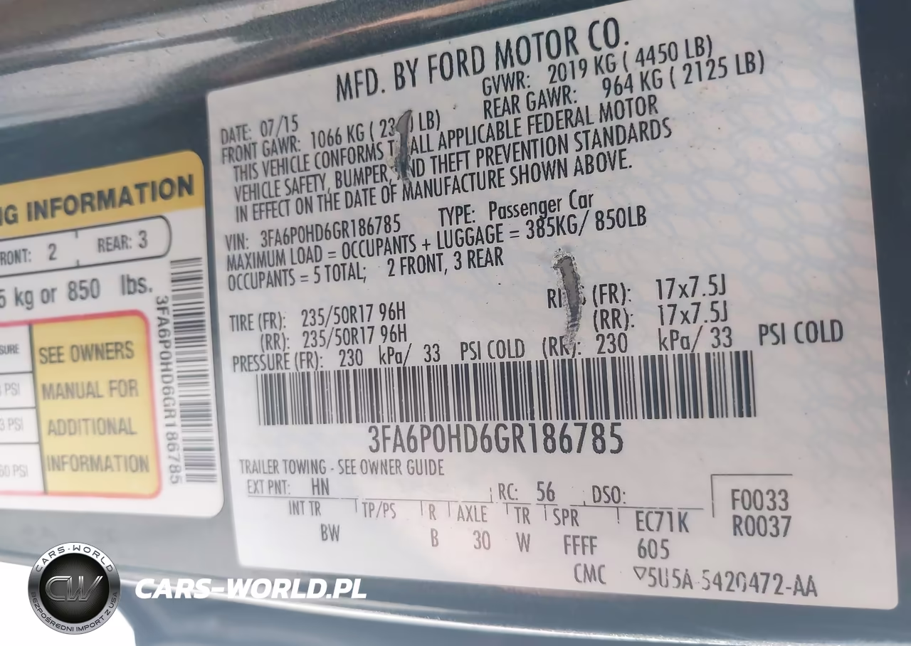 2016 Ford Fusion Se VIN:3FA6P0HD6GR186785 - 9