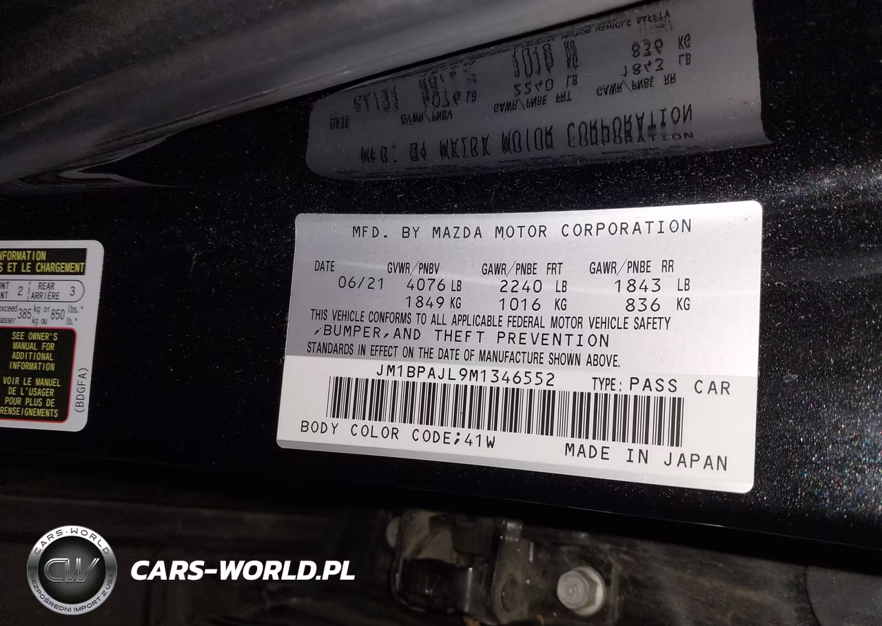 2021 Mazda Mazda3 2.5 S VIN:JM1BPAJL9M1346552 - 9