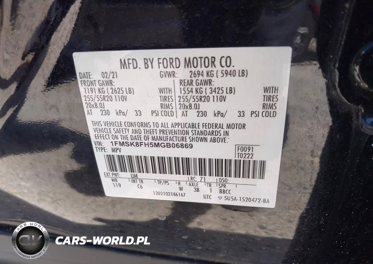 2021 Ford Explorer Limited VIN:1FMSK8FH5MGB06869 - 9