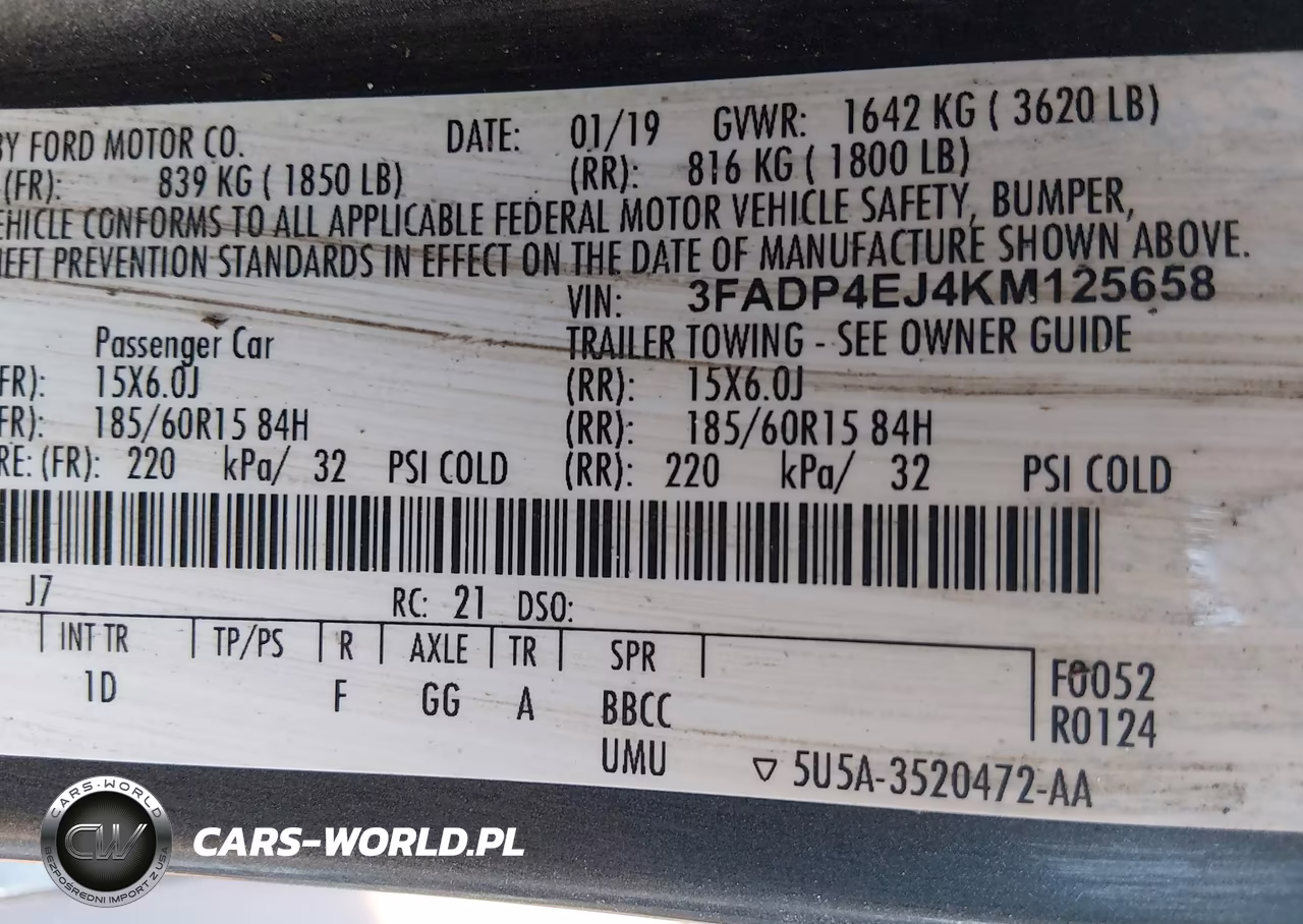 2019 Ford Fiesta Se VIN:3FADP4EJ4KM125658 - 9