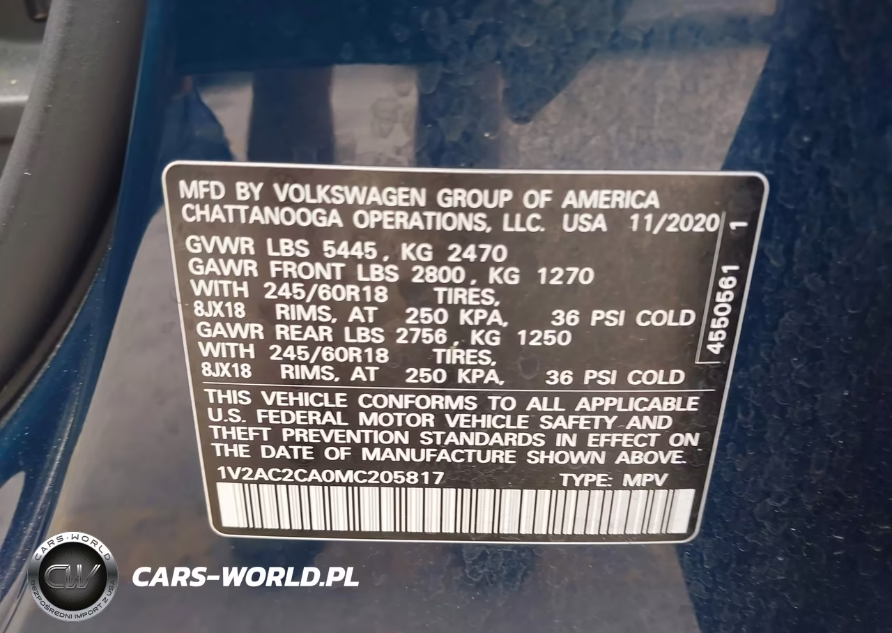 2021 Volkswagen Atlas Cross Sport 2.0T S VIN:1V2AC2CA0MC205817 - 9