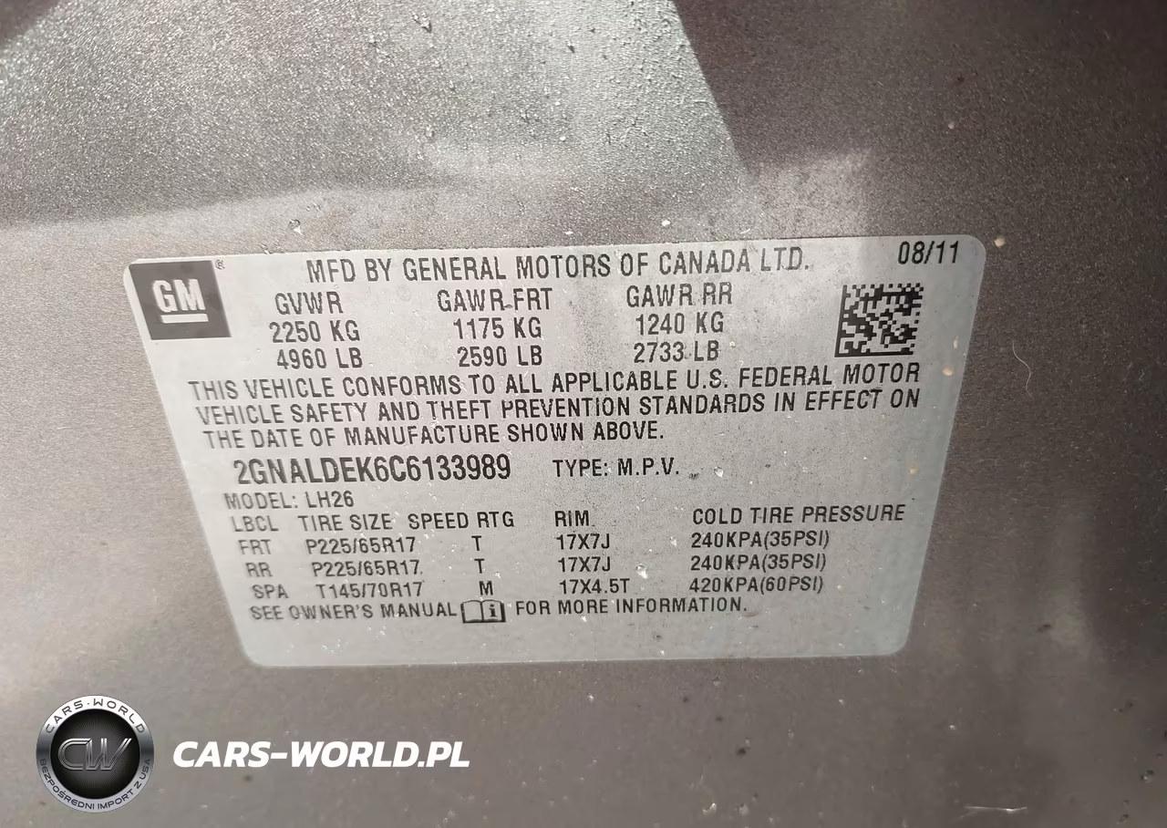 2012 Chevrolet Equinox 1Lt VIN:2GNALDEK6C6133989 - 9