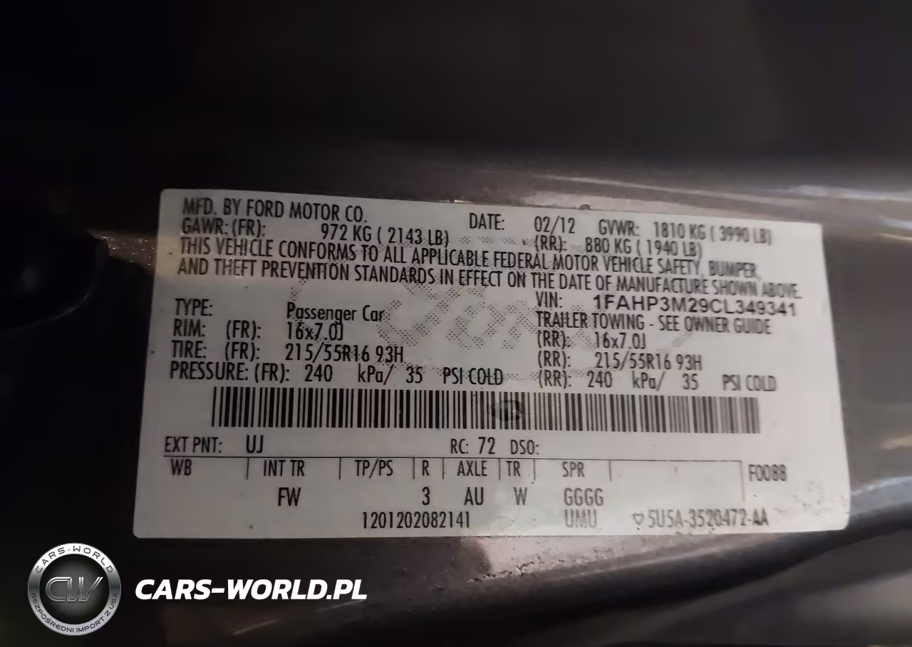 2012 Ford Focus Sel VIN:1FAHP3M29CL349341 - 9