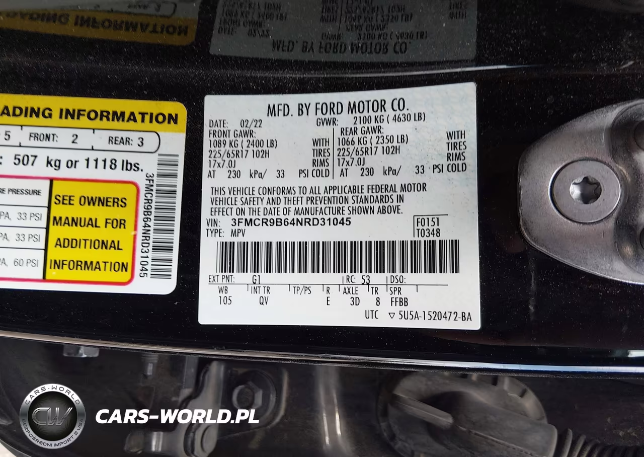 2022 Ford Bronco Sport Big Bend VIN:3FMCR9B64NRD31045 - 9