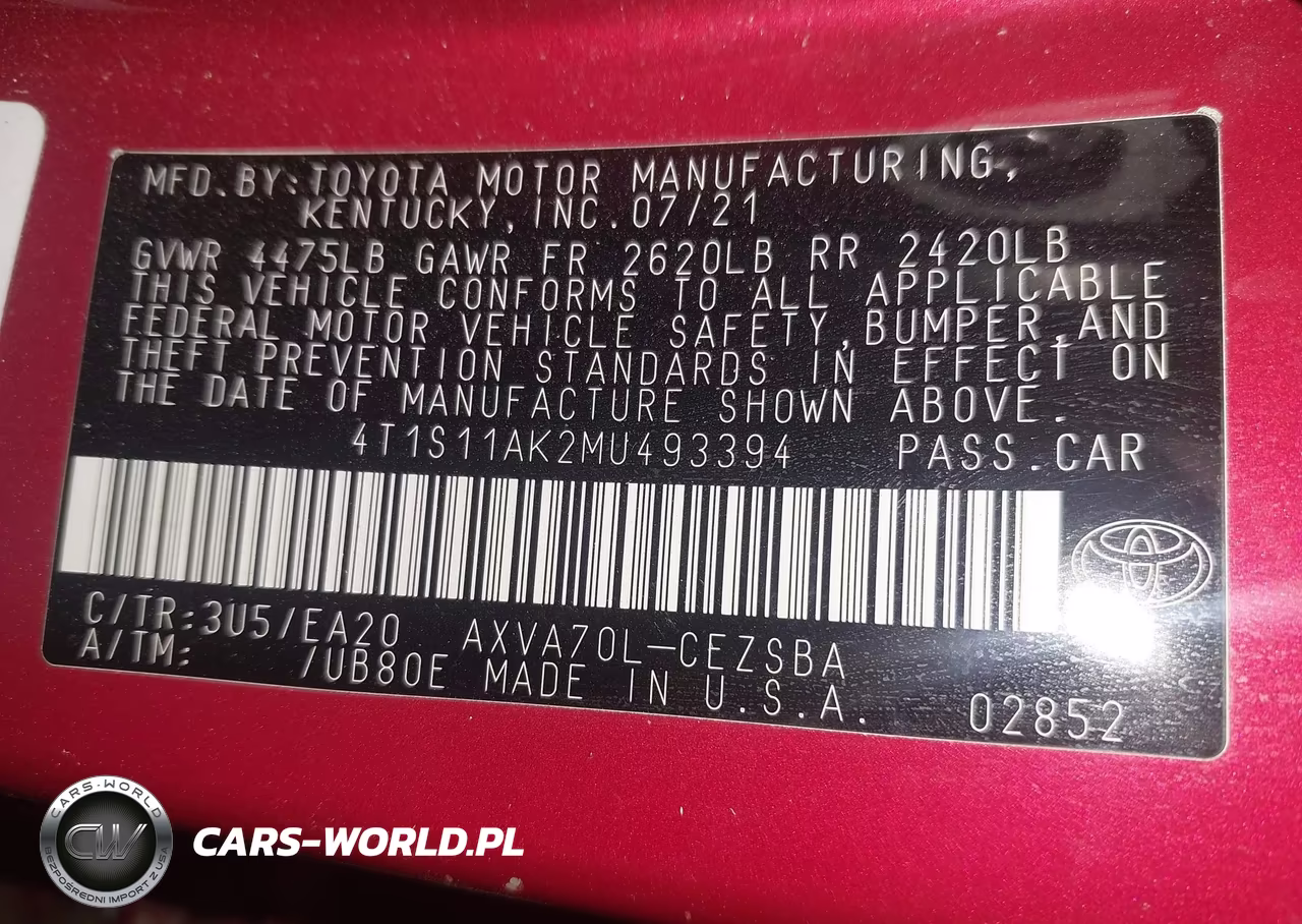 2021 Toyota Camry Se VIN:4T1S11AK2MU493394 - 9