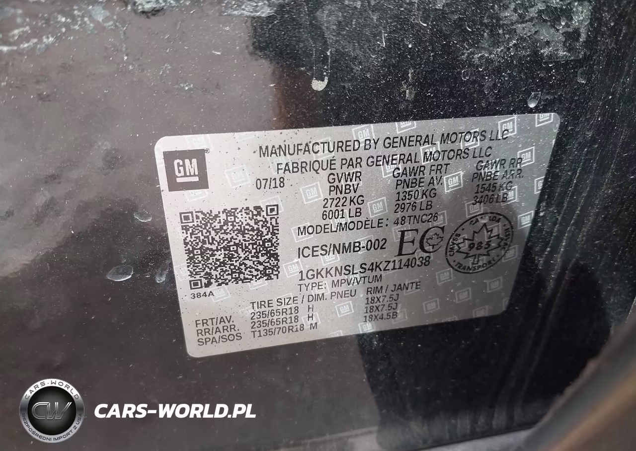 2019 GMC Acadia Sle-2 VIN:1GKKNSLS4KZ114038 - 9