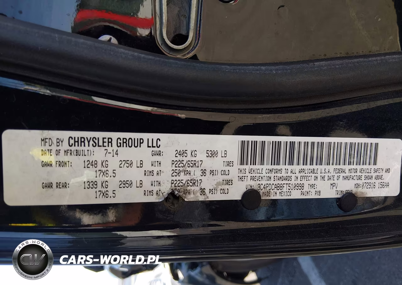 2015 Dodge Journey American Value Pkg VIN:3C4PDCAB8FT510998 - 9
