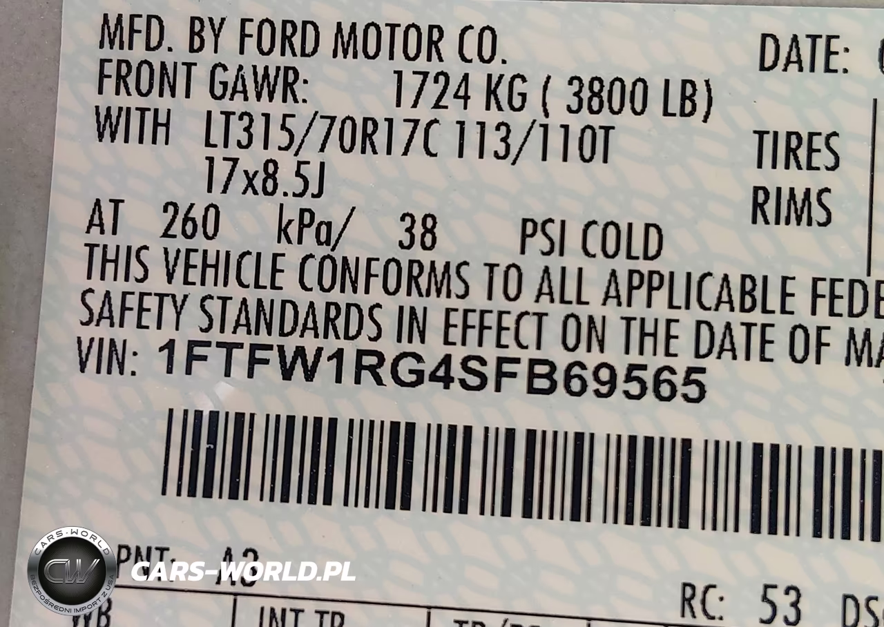 2025 Ford F-150 Raptor VIN:1FTFW1RG4SFB69565 - 9